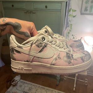 RARE nike Air Force rose floral